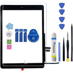 Ghothzuto iPad touch screen digitizer assembly front view displaying black bezel and home button alignment