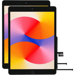 VDASO iPad 7th and 8th Generation Screen Replacement front view showing the black digitizer glass panel