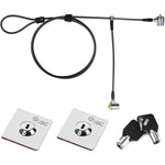 I3C Twin Head Laptop Security Cable Lock front view showing dual stainless steel locking mechanisms and keys.