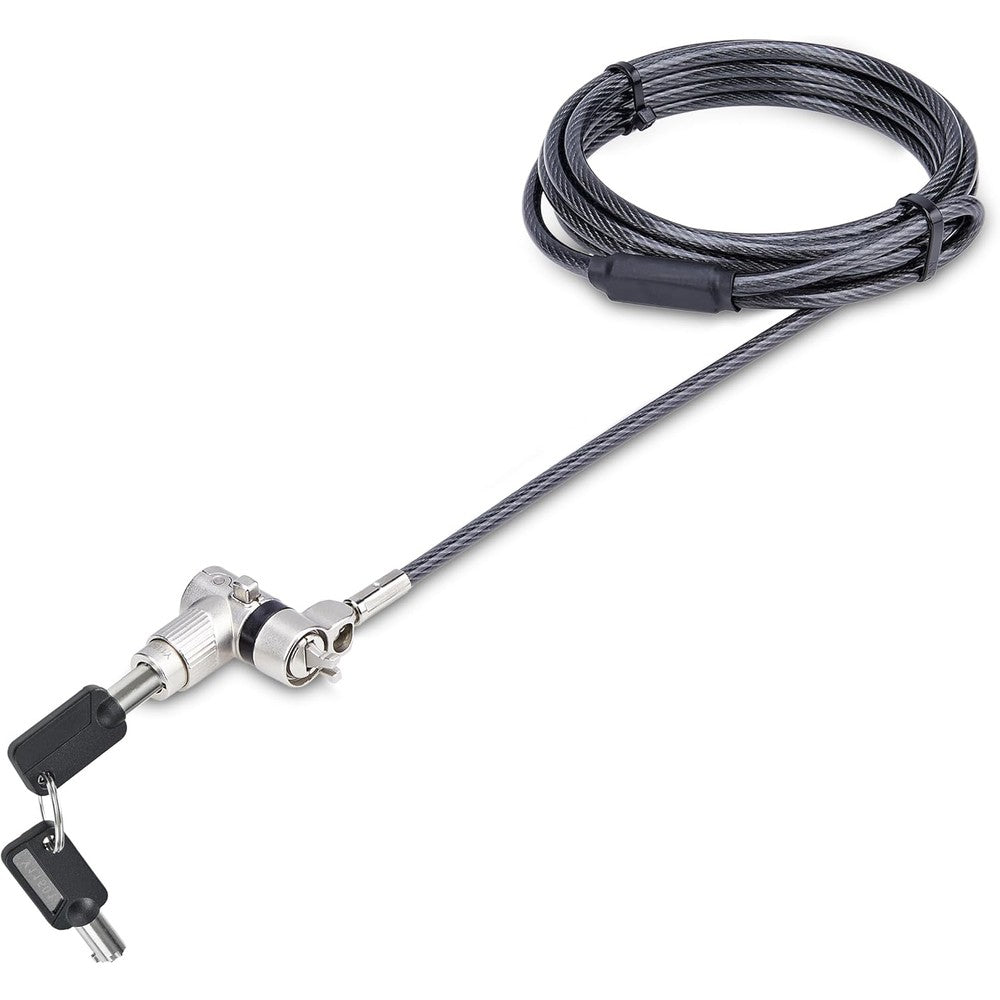 Startech universal laptop lock front view showing the keyed security cable for notebooks