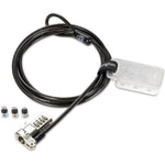 Kensington Universal Three-in-One Combination Laptop Lock front view showing the four digit resettable dials.