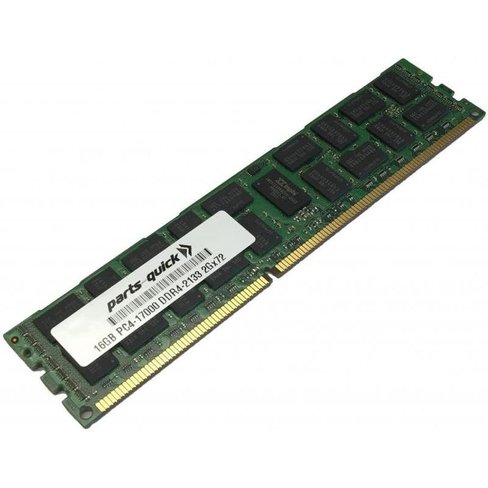 Parts-Quick 16GB DDR4 PC4-17000 ECC Registered 288-pin server memory RAM module front view.