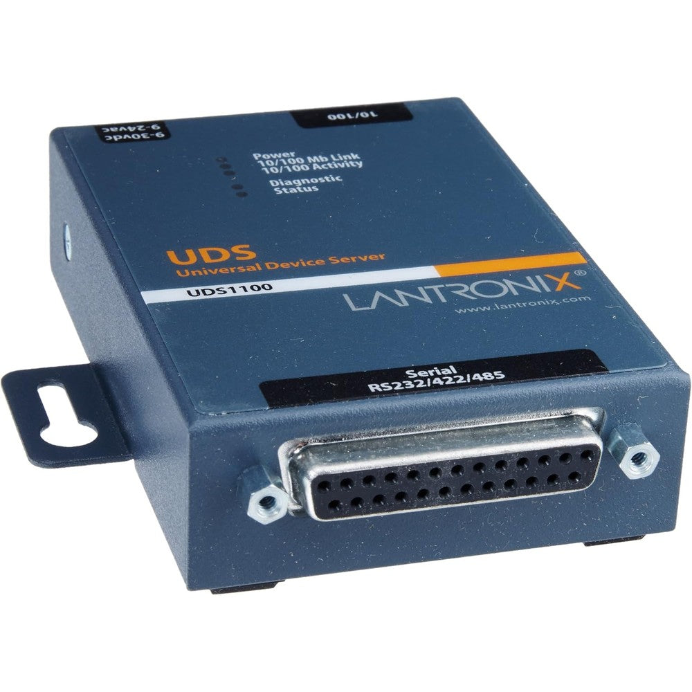 Lantronix UDS1100 Single Port Serial To Ethernet Device Server With DB25 Serial And RJ45 10 100 Mbps Connectivity UD1100001 01 One Pack