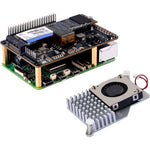 GeeekPi P33 M.2 NVMe Power over Ethernet Hat extension board front view showing the layout