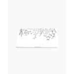 1 SHOT WRAPS laptop skin sticker cover front view featuring a minimalist white wildflower line art design