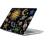 Generic vintage celestial laptop case front view showcasing matte hard shell finish