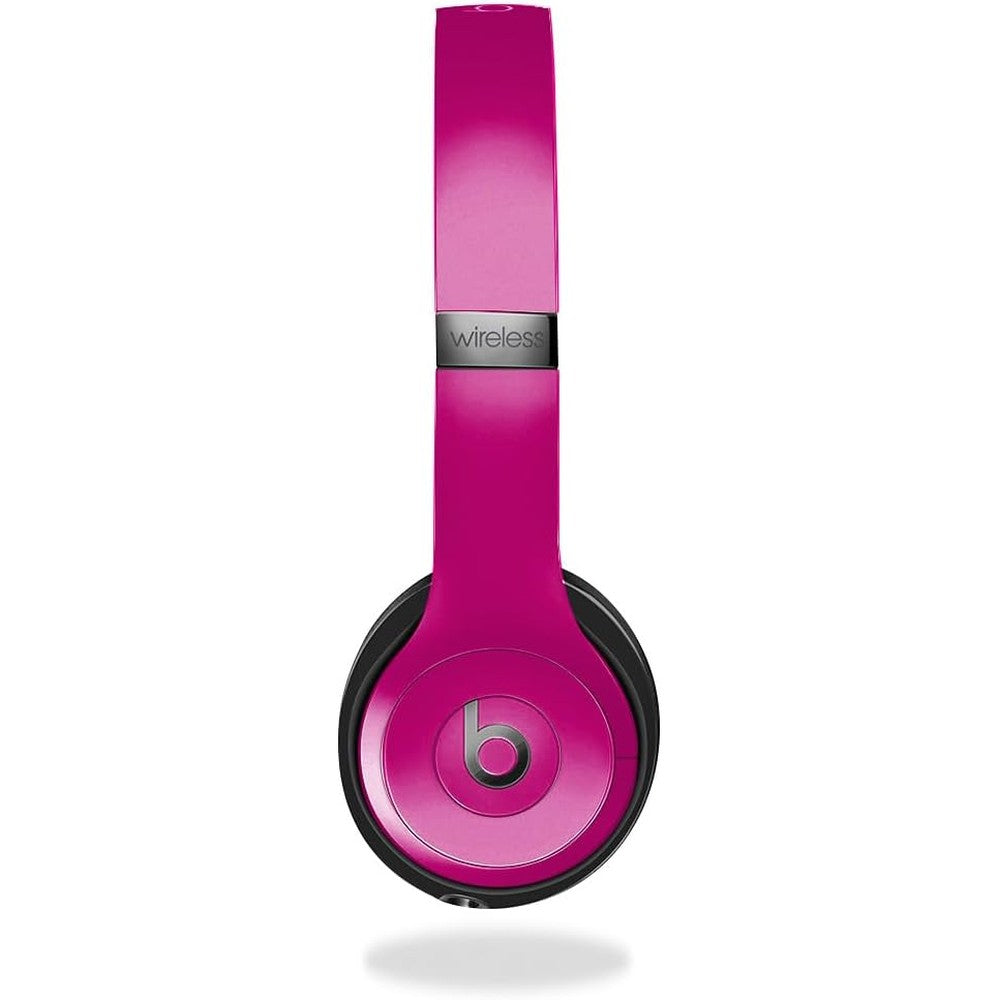 MightySkins Beats Solo 4 headphone skin solid hot pink front view matte finish protective wrap