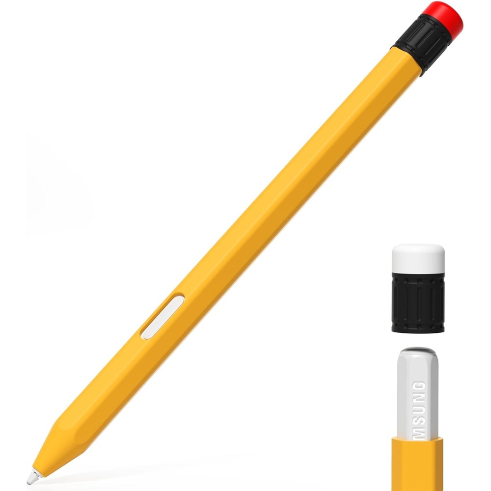 AZF Samsung Galaxy Tab S Pen case front view yellow silicone sleeve style