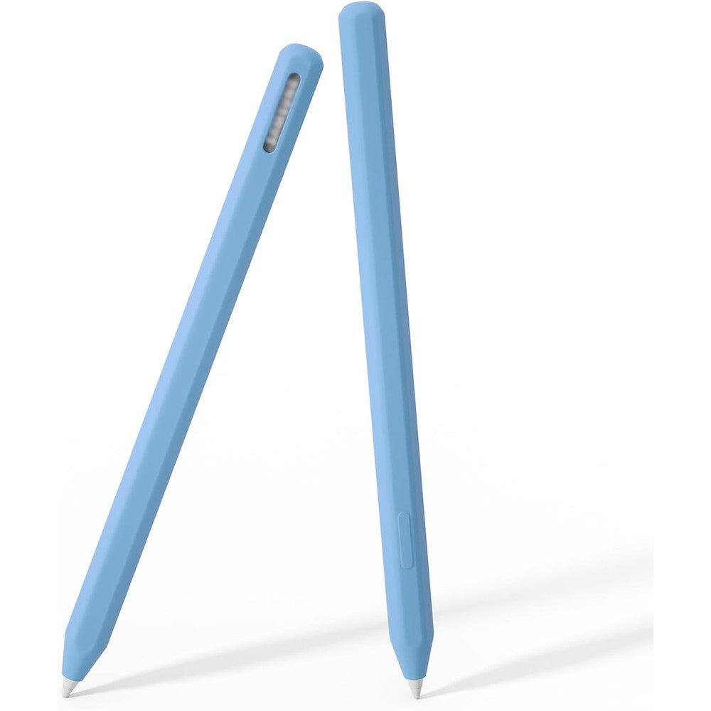 DUOLAXMENG silicone pencil cover front view showing the slim profile protective sleeve for Samsung tablet stylus.