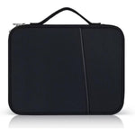 Crienten iPad Pro 12.9 Carrying Bag front view in black premium waterproof nylon fabric