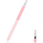 MoKo silicone case for Apple Pencil USB-C front view showing gradient pink color