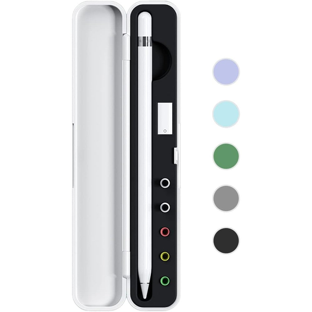Meowster Apple Pencil carrying case front view showing protective lid