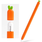 ELETIUO Carrot Silicone Skin Cover front view on an orange stylus sleeve