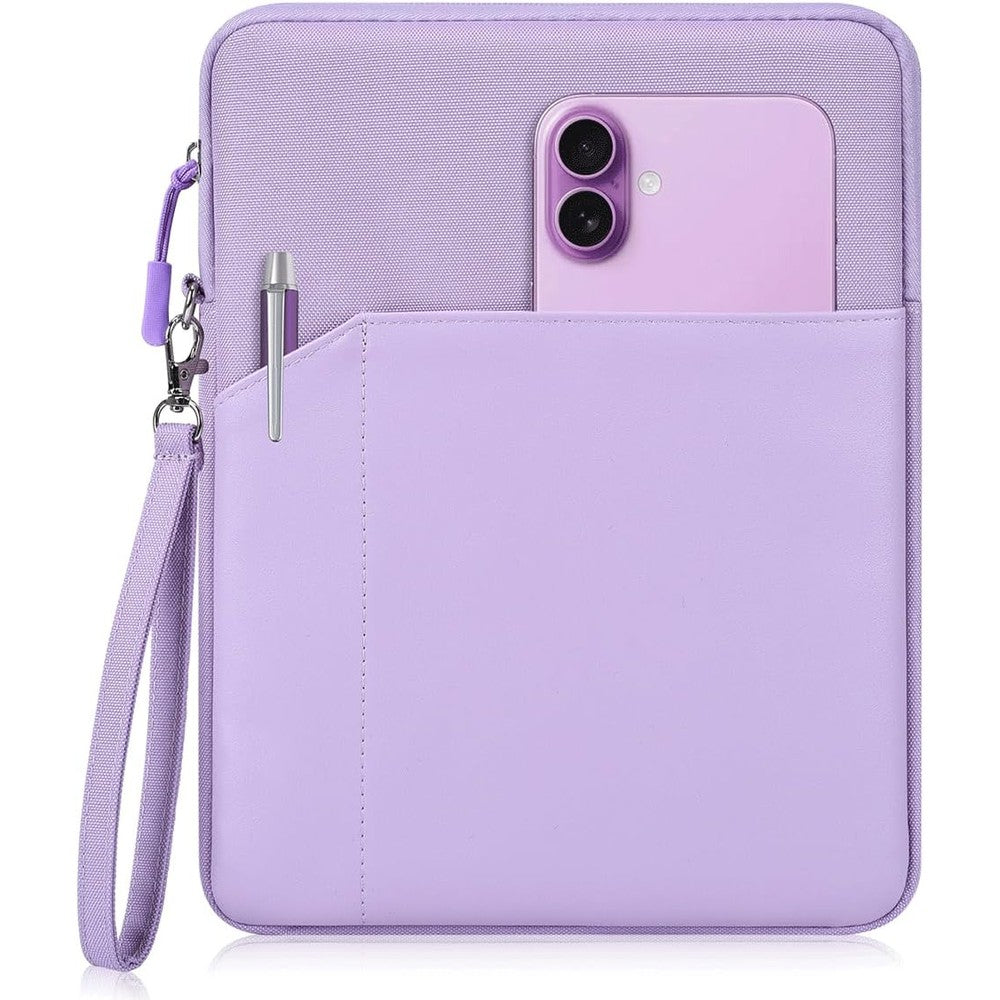 MoKo 9 to 11 Inch Tablet Sleeve Case in purple front view showcasing the modern minimalist design.