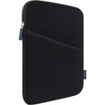 Lacdo tablet sleeve case black front view showcasing water resistant neoprene exterior