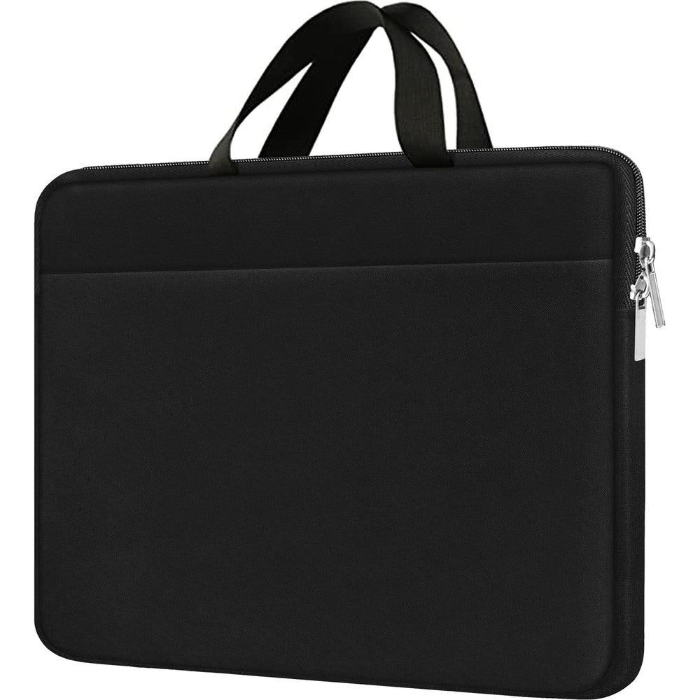AREYLO laptop sleeve case 15.6 inch front view in black showing sleek professional design