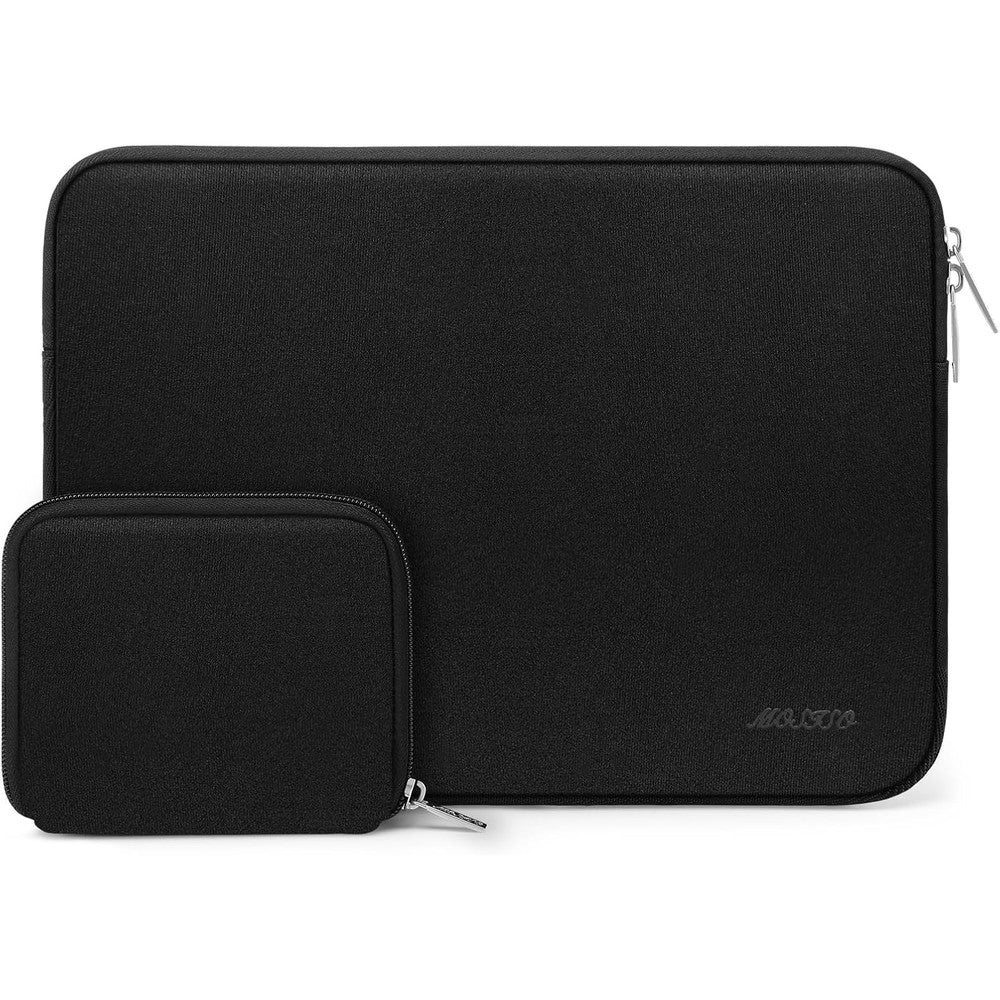 Mosiso laptop sleeve thirteen inch black front view protective case