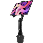 Cellet cup holder tablet car mount front view showing expandable base