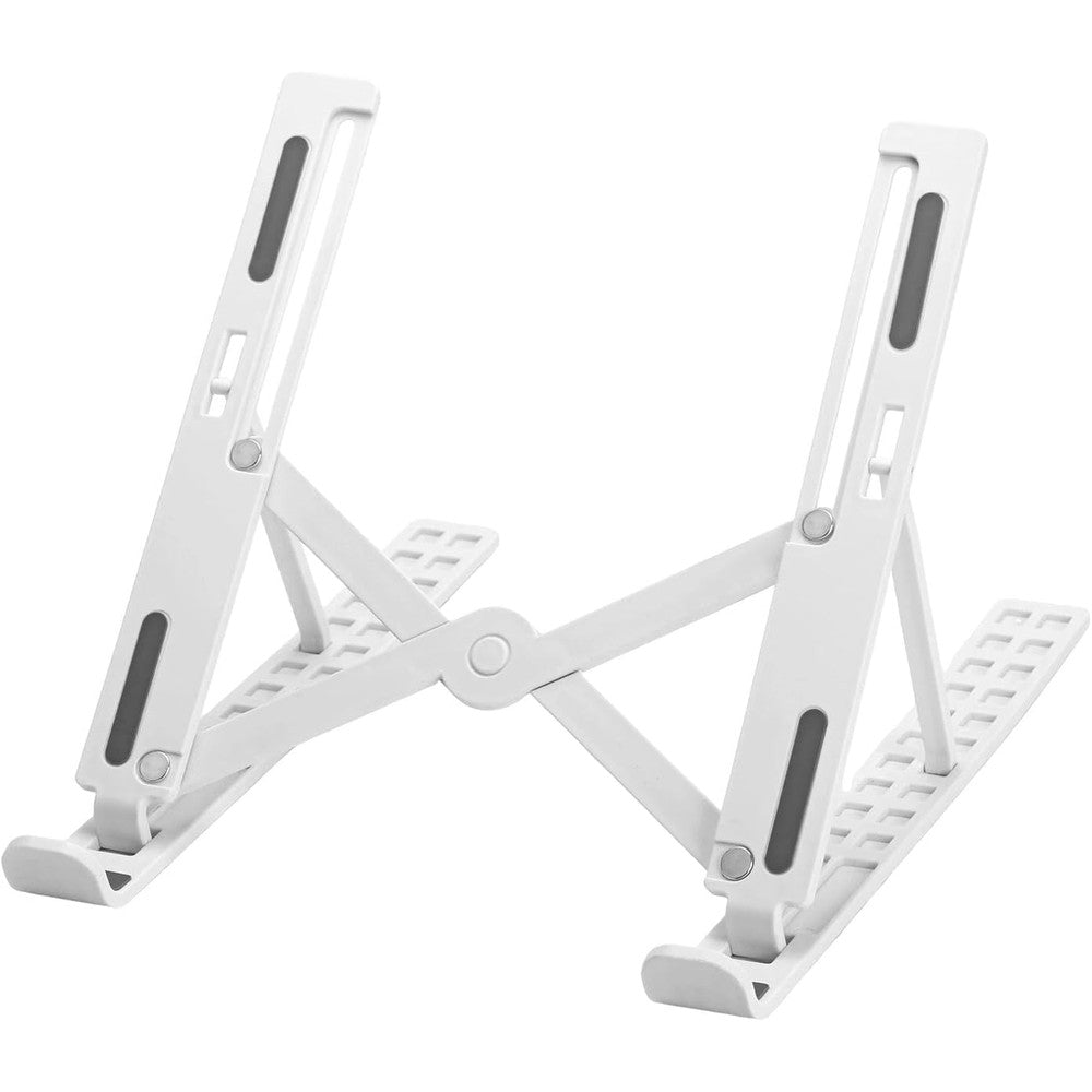 YUANstore adjustable laptop stand front view showing white ergonomic frame