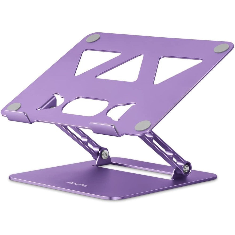 Aoviho adjustable laptop stand for desk purple front view ergonomic notebook riser