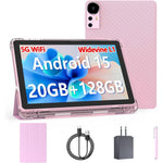 Bnegynng Android 15 Tablet front view with pink case