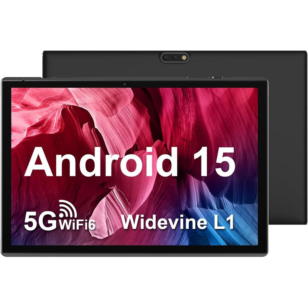 Zzb 10 inch Android 15 tablet front view gray