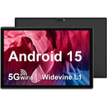 Zzb 10 inch Android 15 tablet front view gray