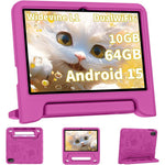 Colorroom 2026 Android 15 kids tablet front view in pink