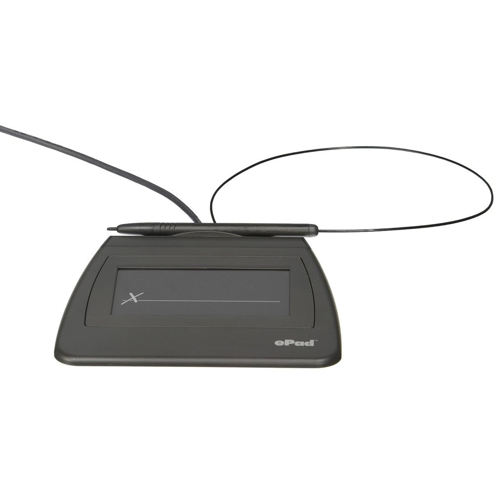ePadlink VP9801 ePad-ink Electronic Signature Capture Pad front view showing the LCD signing screen.