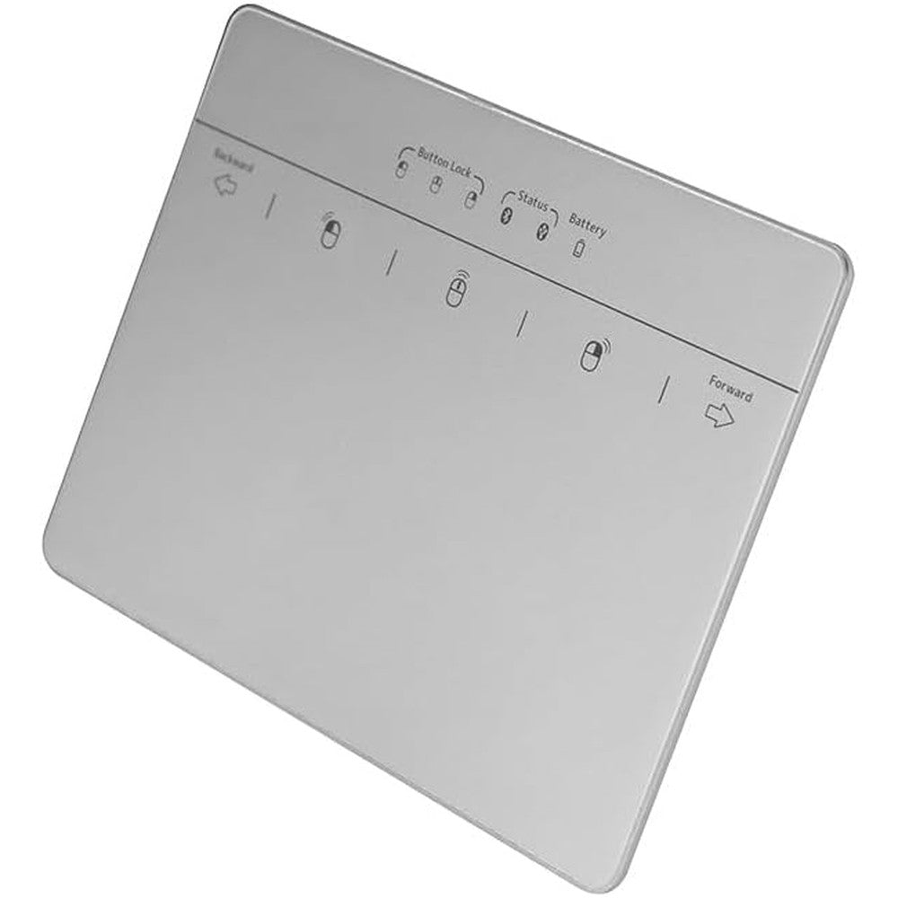 Micropack Digitally Yours wired and wireless metal touchpad front view showing its sleek silver finish
