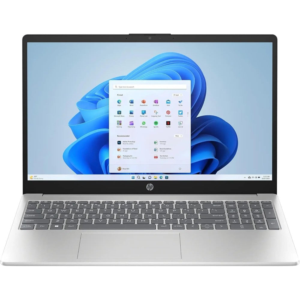 HP 15.6 inch 2026 Edition laptop front view in silver