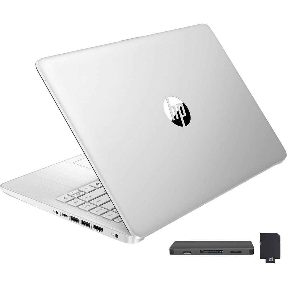 HP Stream 14 inch laptop front view silver finish