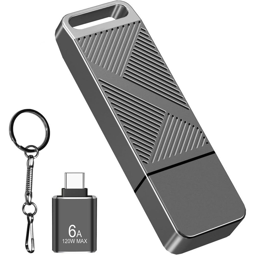 EASTBULL 32GB FAT32 USB 3.0 Flash Drive front view showing grey metal finish