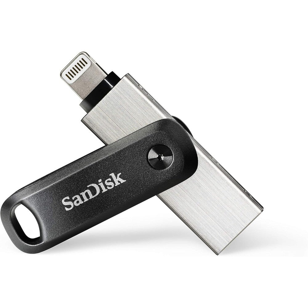 SanDisk 256GB iXpand Flash Drive Go front view dual pen drive for iPhone