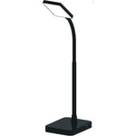 MaxLite LED Slim Desk Lamp front view with matte black finish and adjustable neck on a modern study table.