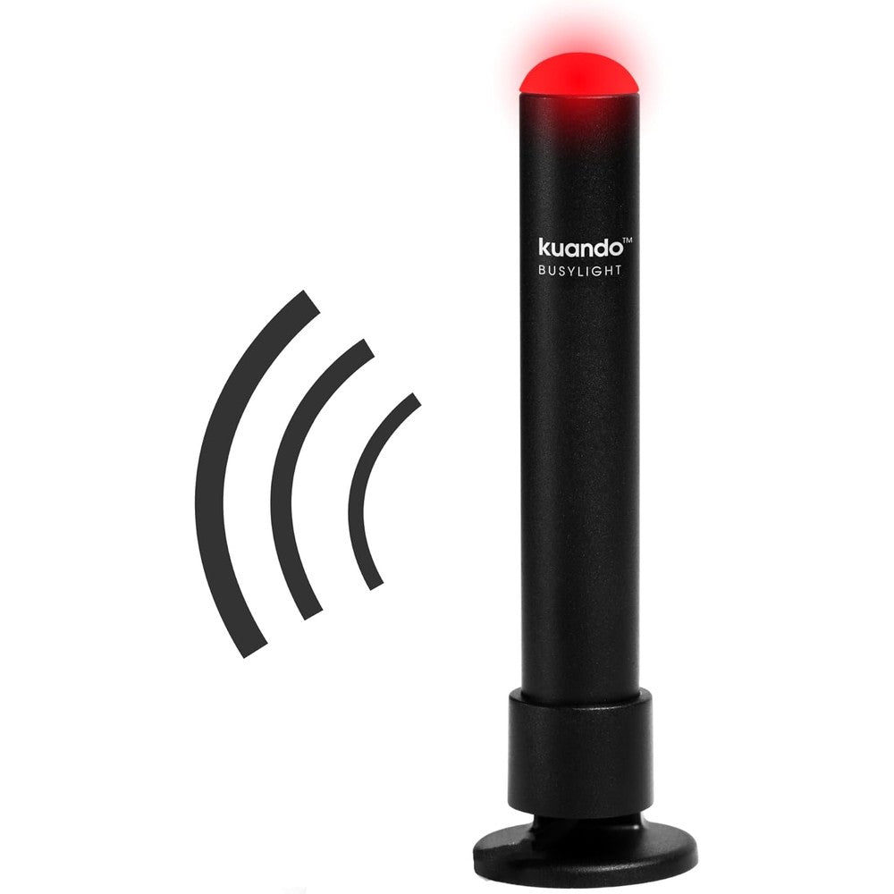 Kuando Busylight UC Alpha front view showing red LED status indicator light