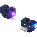Quivico mini USB Type C LED atmosphere light front view plugged into a laptop