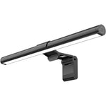 Samphon monitor light bar front view showing sleek black LED body mounted on top of a computer screen