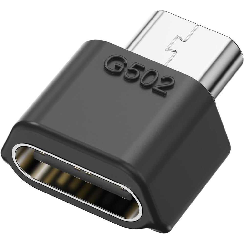 IVYGROW USB C adapter for Logitech G502 mouse front view showing micro USB male pin connector