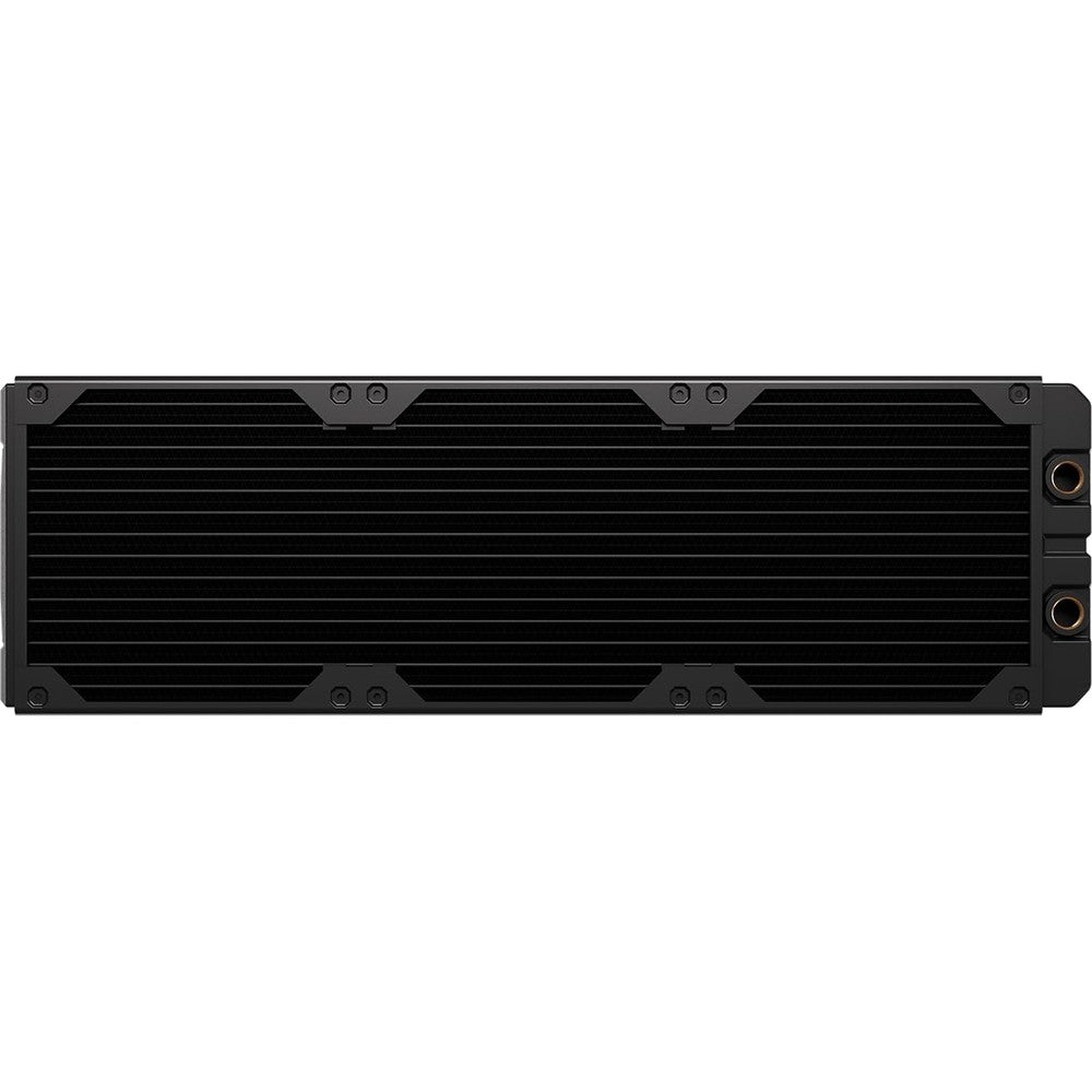 Corsair Hydro X Series XR5 420mm V2 custom cooling radiator front view showcasing matte black finish