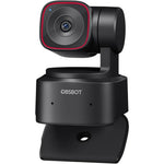 OBSBOT Tiny 2 Lite 4K Webcam front view showing the premium optical lens and dual microphone array.