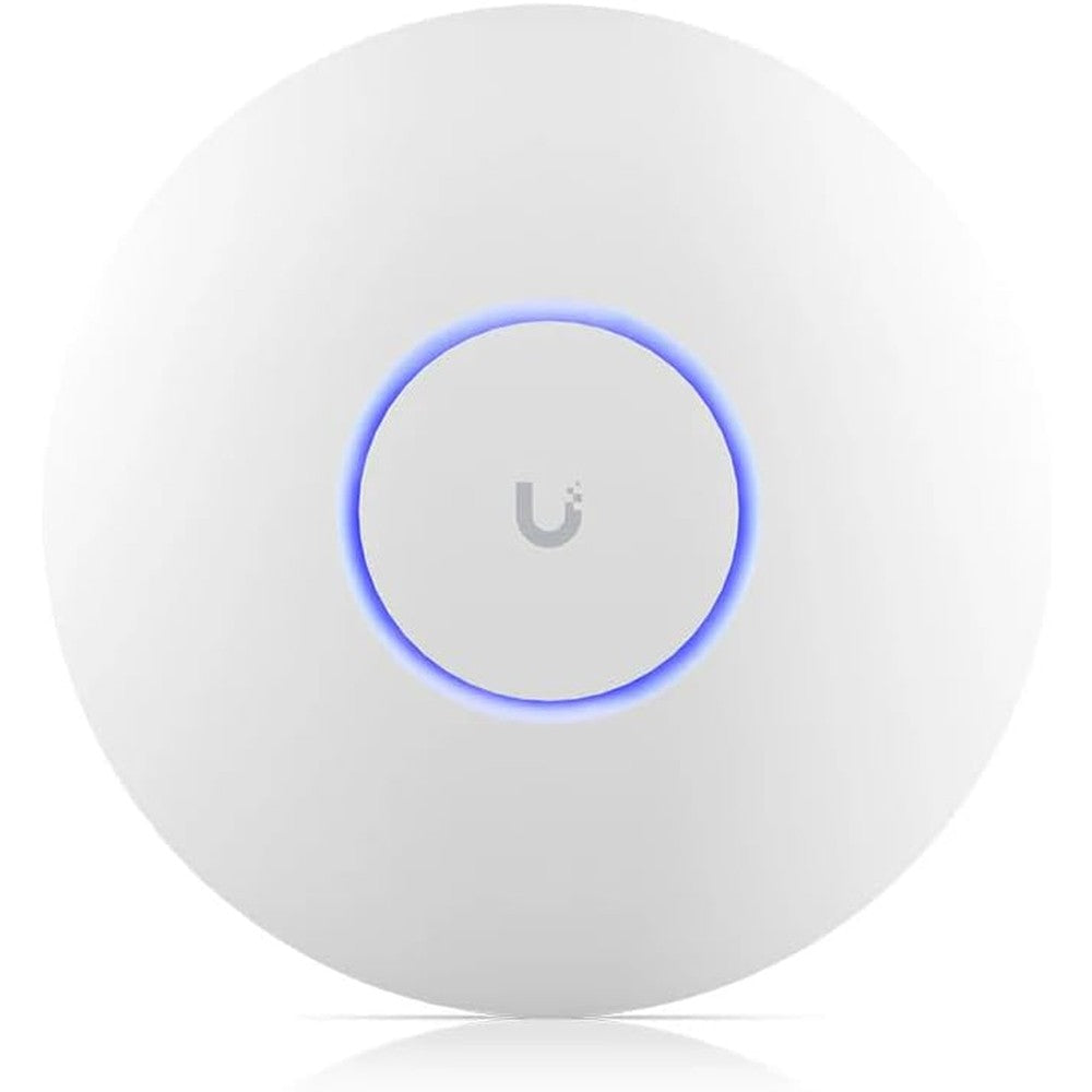 Ubiquiti Networks UniFi U7 Pro Max front view showing sleek circular design and center indicator ring