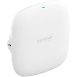 Netgear WAX210 wireless access point front view showing compact white enterprise design for small business internet network setup