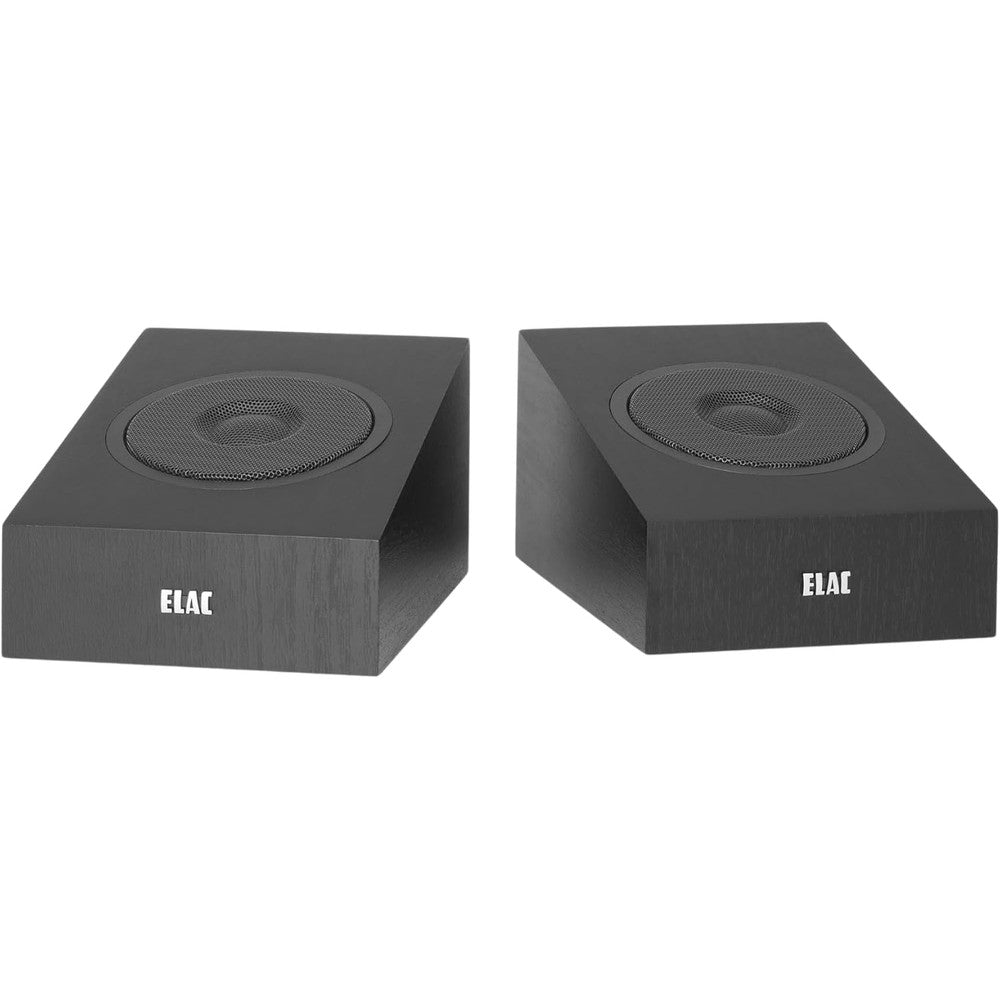 ELAC Debut 2.0 A4.2 Dolby Atmos Module Speakers Black Pair Concentric Driver Upward Firing Home Theater Satellite Speakers