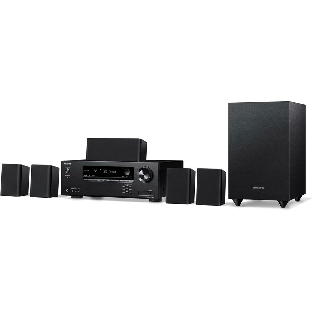 Onkyo HT-S3910 5.1 Channel Home Audio Theater Receiver And Speaker Package Supporting 4K Ultra High Definition Sound Black