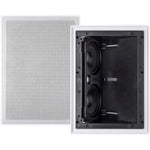 Monoprice Alpha Series 2-Way Carbon Fiber In-Wall Surround Speaker Dual 5.25 Inch Vari-Angled Baffle Single Black