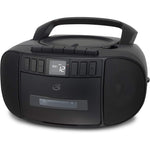 GPX BCA209B portable boombox front view in black