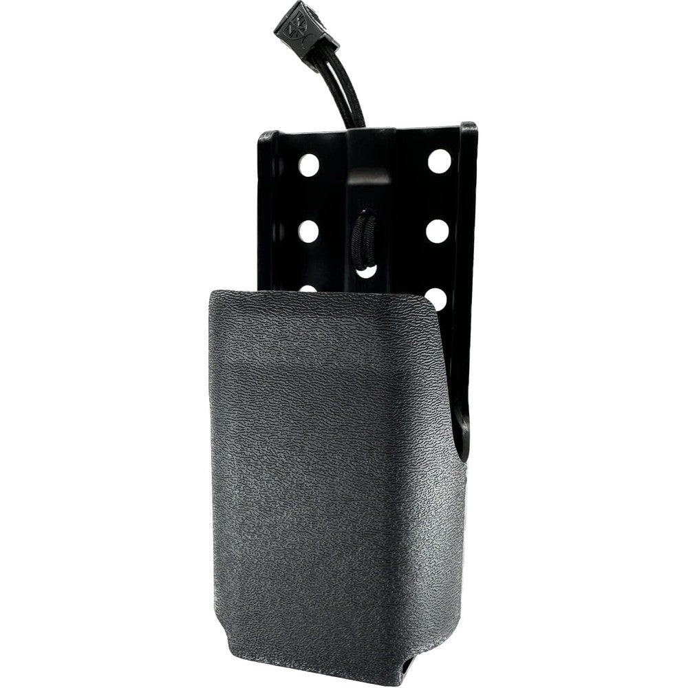 Zero9 Holsters Model 5001 Portable Radio Case front view showing the custom-molded black Kydex tactical frame.