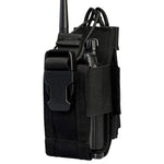 VIPERADE MOLLE universal tactical radio pouch front view in black nylon