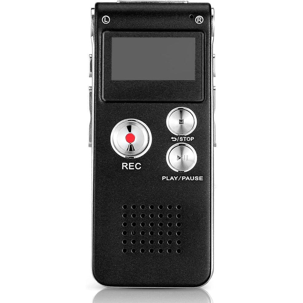 Tellegloww digital EVP voice recorder front view showing high sensitivity microphone for ghost hunting.